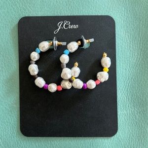 J. Crew pearl rainbow earrings
